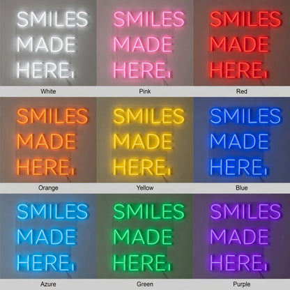 Smiles Made Here LED Neon Sign - Shineneon