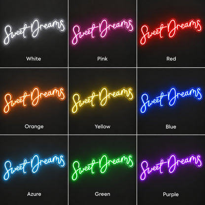 Sweet Dreams LED Neon Sign Elegant Two Word Script - Shineneon