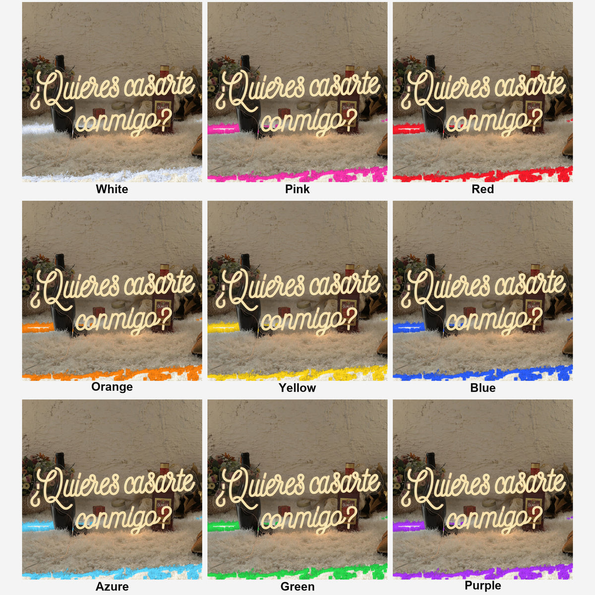 Quieres Casarte Conmigo Spanish LED Neon Sign for Wedding - Shineneon