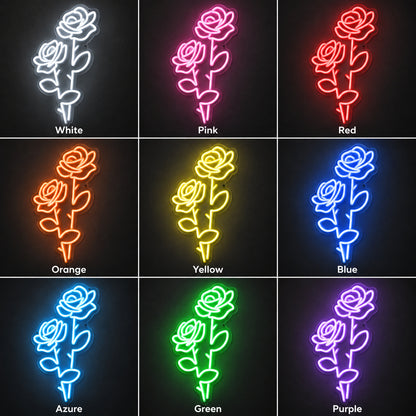 Two Roses LED Neon Sign Dimmable Wall Light - Shineneon