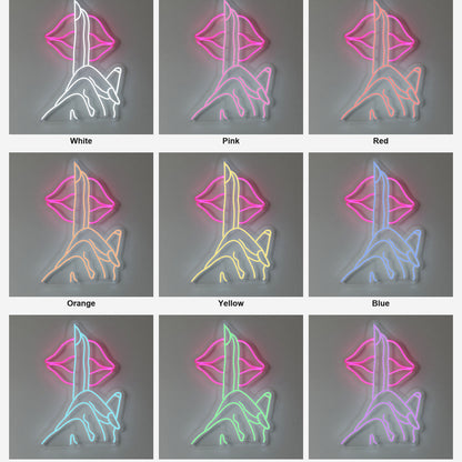Secret Finger on Lip LED Neon Sign - Shineneon
