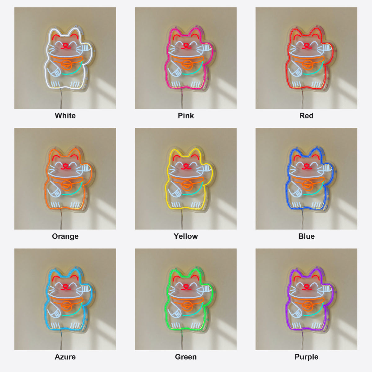 Lucky Cat LED Neon Sign Wall Neon Signs - Shineneon