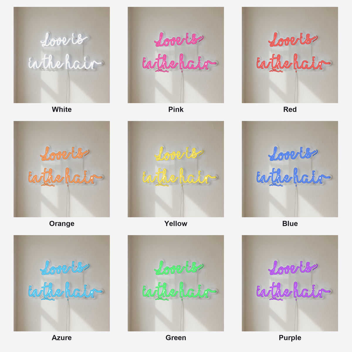 Love is in The Hair LED Neon Sign Greenery Wall Script - Shineneon