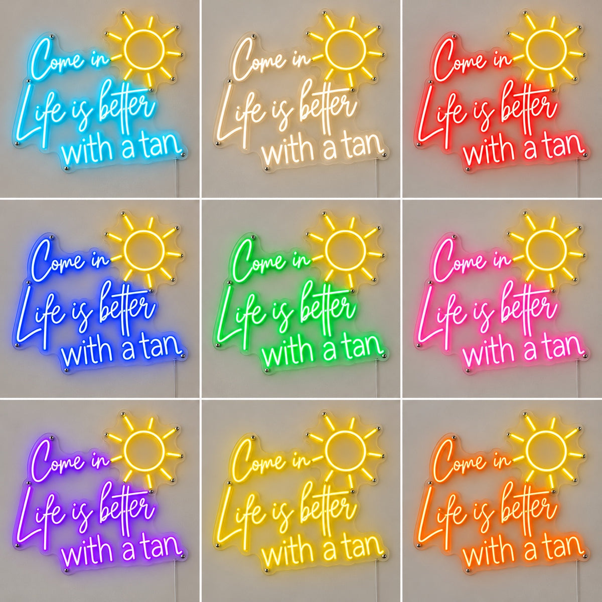 Come in Life Is Better with a Tan LED Neon Sign Dimmable Wall Light Wall Neon Signs - Shineneon