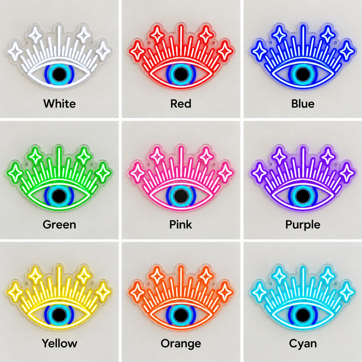 Evil Eye LED Neon Sign for Salon Light Up Business Decor - Shineneon