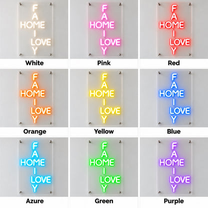 Family Home Love LED Neon Sign Dimmable Wall Light - Shineneon