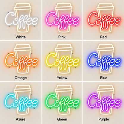 Takeout Coffee Script LED Neon Sign - Shineneon