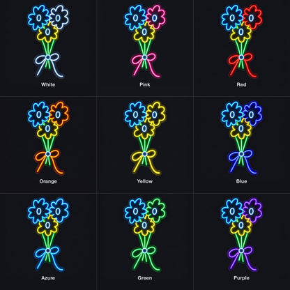 Bouquet of Flowers LED Neon Sign for Salon Light Up Business Decor - Shineneon