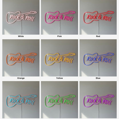 Rock Roll Guitar LED Neon Sign - Shineneon