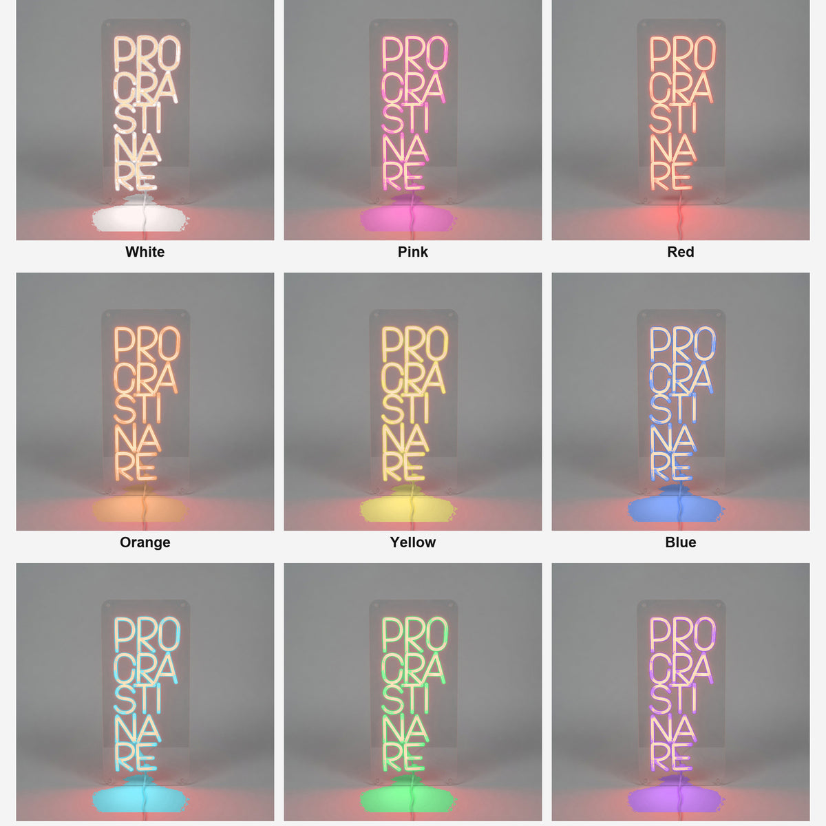 Procrastinate LED Neon Sign - Shineneon