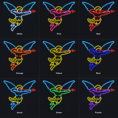 Cupid's Bow and Arrow LED Neon Sign Arrow Through Heart Design - Shineneon