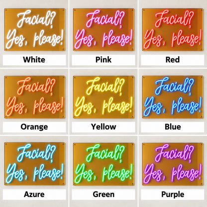 Facial Yes Please! LED Neon Sign Dimmable Wall Light - Shineneon