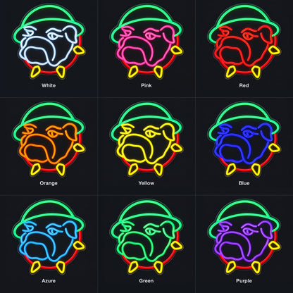 Bulldog LED Neon Sign Dimmable Wall Light - Shineneon