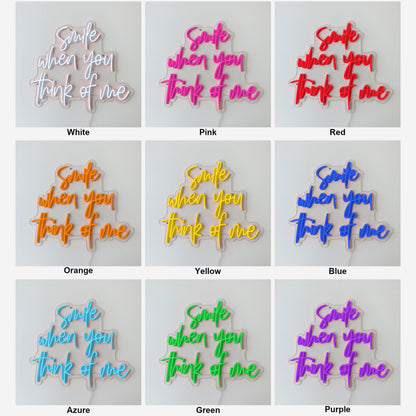 Smile When You Think of Me LED Neon Sign - Shineneon