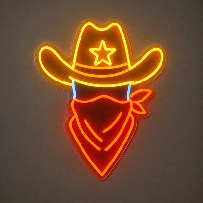 Outlaw Cowboy Hat Vintage LED Neon Sign Wall Neon Signs - Shineneon