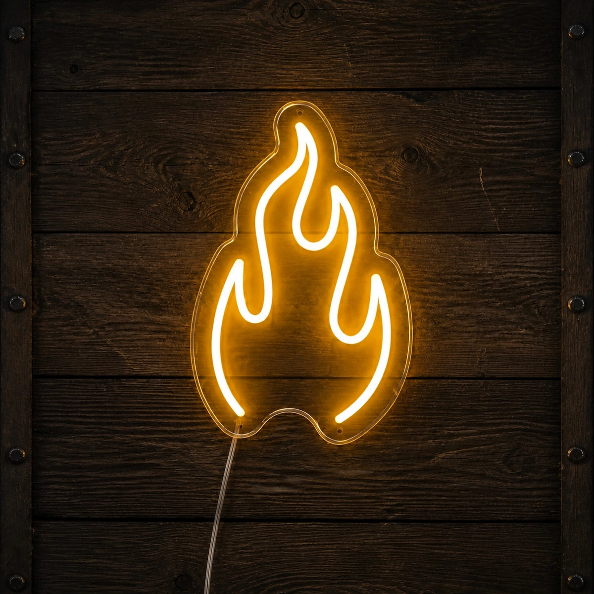 Single Flame Outline Vintage LED Neon Sign Home Neon Signs - Shineneon