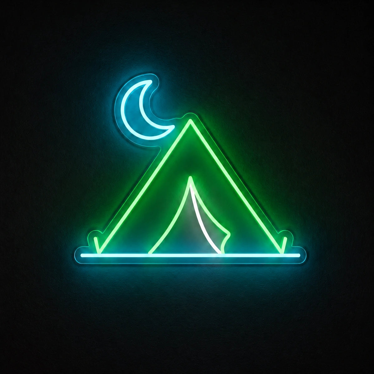 Tent Crescent Moon Vintage LED Neon Sign Home Neon Signs - Shineneon