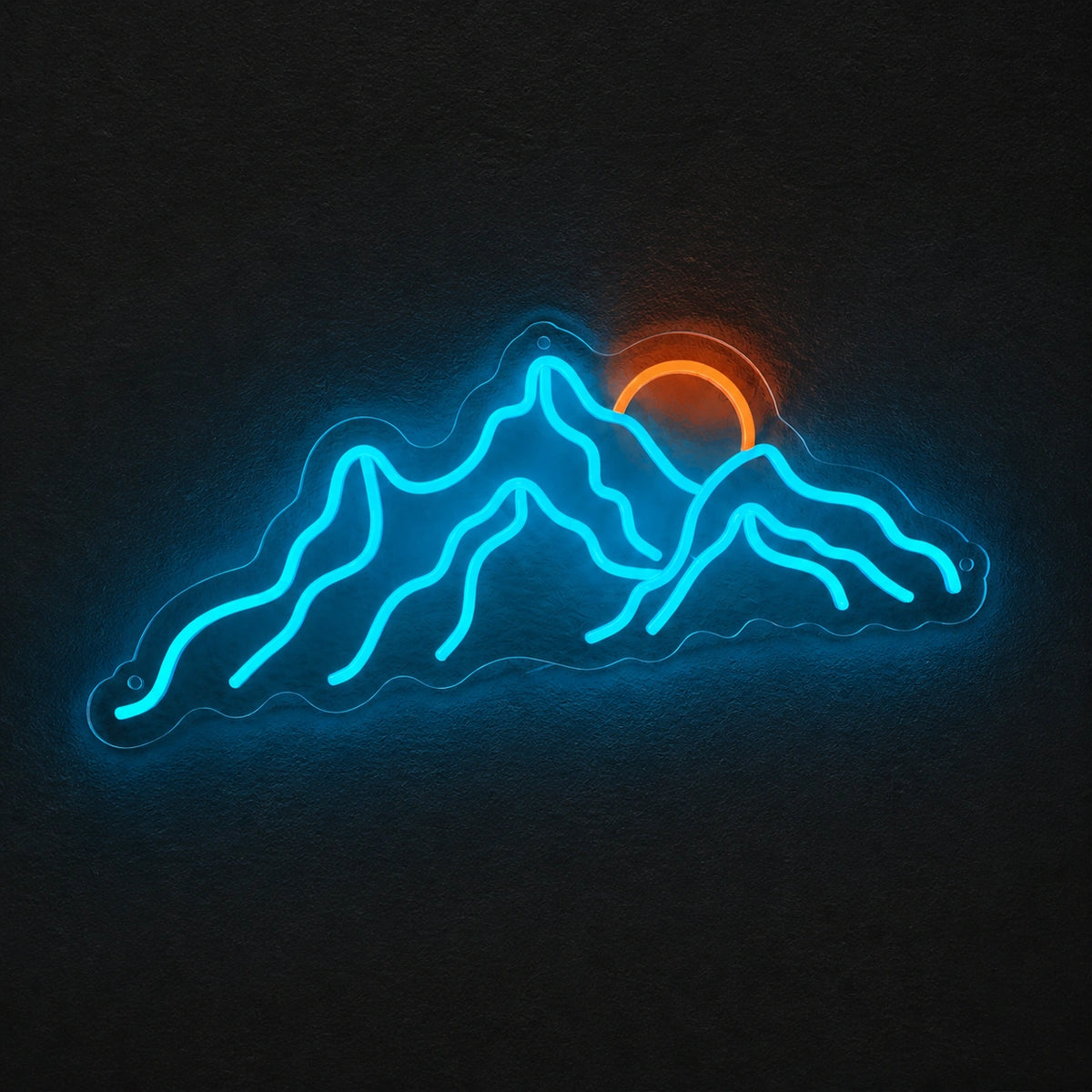 Sunset Behind Mountain Range Vintage LED Neon Sign Home Neon Signs - Shineneon