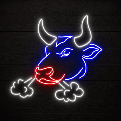 Snorting Bull Head Vintage LED Neon Sign Home Neon Signs - Shineneon