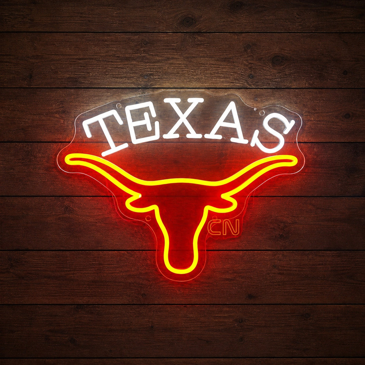 Texas Longhorn Word Garage Neon Sign Vintage LED Neon Sign Wall Neon Signs - Shineneon