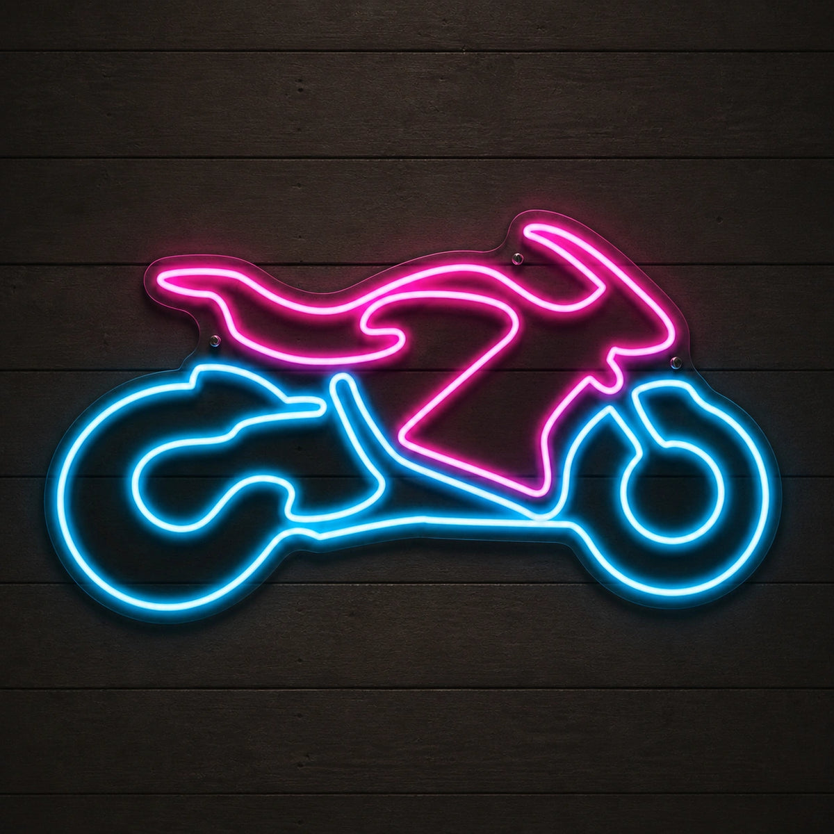 Sport Motorcycle Rectangle Vintage LED Neon Sign Home Neon Signs - Shineneon