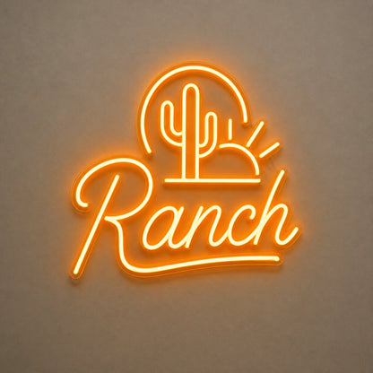 Ranch Cactus Sunset Vintage LED Neon Sign Home Neon Signs - Shineneon