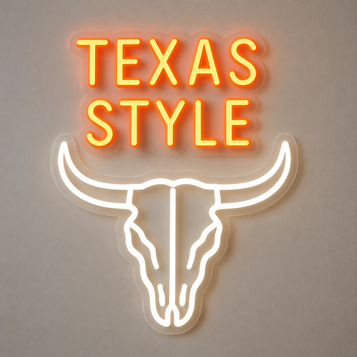 Texas Style Bull Skull Vintage LED Neon Sign Wall Neon Signs - Shineneon