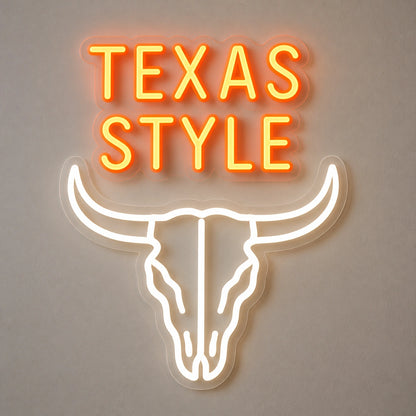 Texas Style Bull Skull Vintage LED Neon Sign Wall Neon Signs - Shineneon