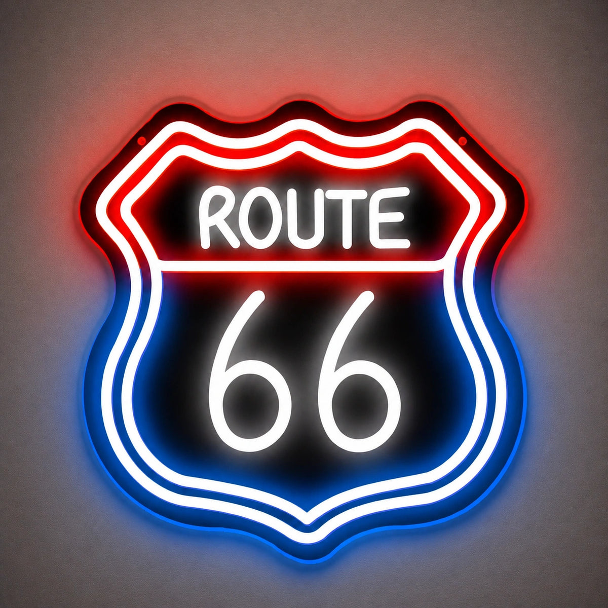 Route 66 Highway Shield Vintage LED Neon Sign Wall Neon Signs - Shineneon