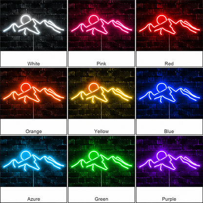 Mountain Desert Sunset LED Neon Sign Wall Neon Signs - Color Grid