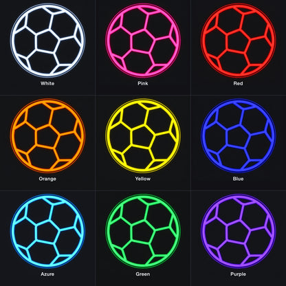 Soccer Ball LED Neon Sign for Game Room - Color Grid