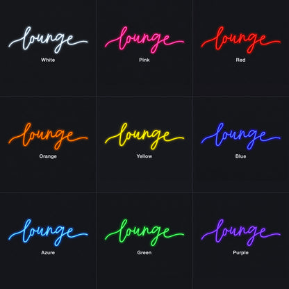 Lounge LED Neon Sign for Business Light Up Wall Decor - Color Grid