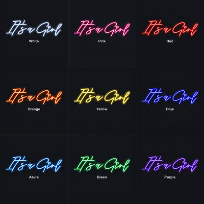 It's a Girl LED Neon Sign Dimmable Wall Light - Color Grid