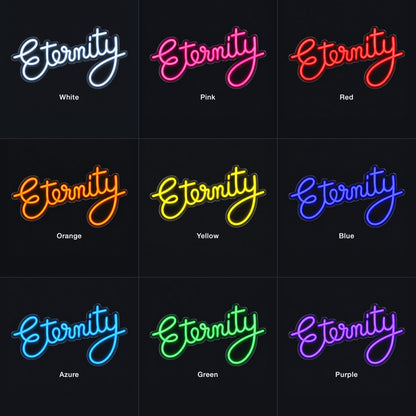Eternity LED Neon Sign for Wedding Light Up Party Decor - Color Grid