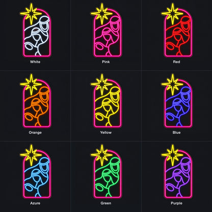 The Star Christmas Neon Sign - Color Grid