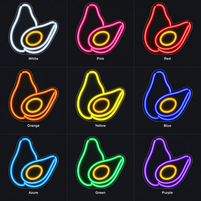 Avocado Neon Sign - Color Grid