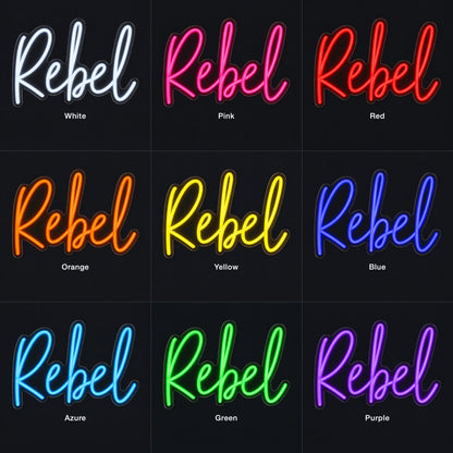 Rebel LED Neon Sign Dimmable Wall Light - Color Grid