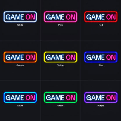 Game On LED Neon Sign for Man Cave Dimmable Wall Decor - Color Grid