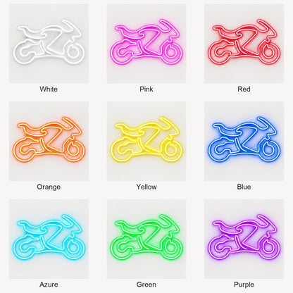 Sport Motorcycle Rectangle Vintage LED Neon Sign Wall Neon Signs - Color Grid