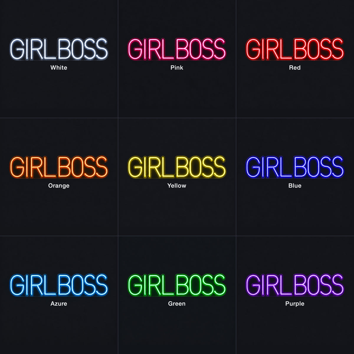 GIRLBOSS Neon Sign - Color Grid