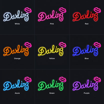 Darling LED Neon Sign for Wedding Light Up Party Decor - Color Grid