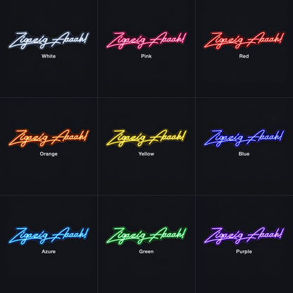 Zigazig Aaaah! Spice Girls LED Neon Sign Dimmable Wall Light - Color Grid