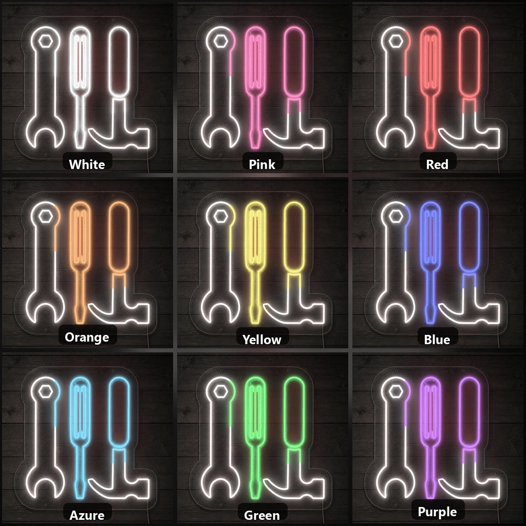 Spanner Hammer Screwdriver Vintage LED Neon Sign Home Neon Signs - Shineneon