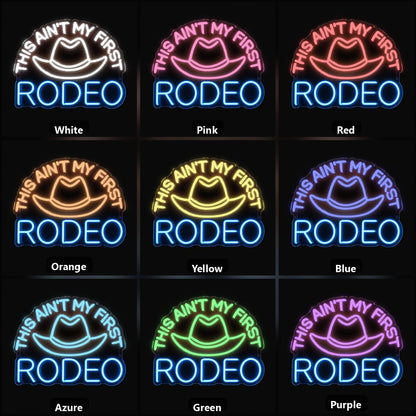 This Aint My First Rodeo Cowboy Hat Vintage LED Neon Sign Home Neon Signs - Shineneon
