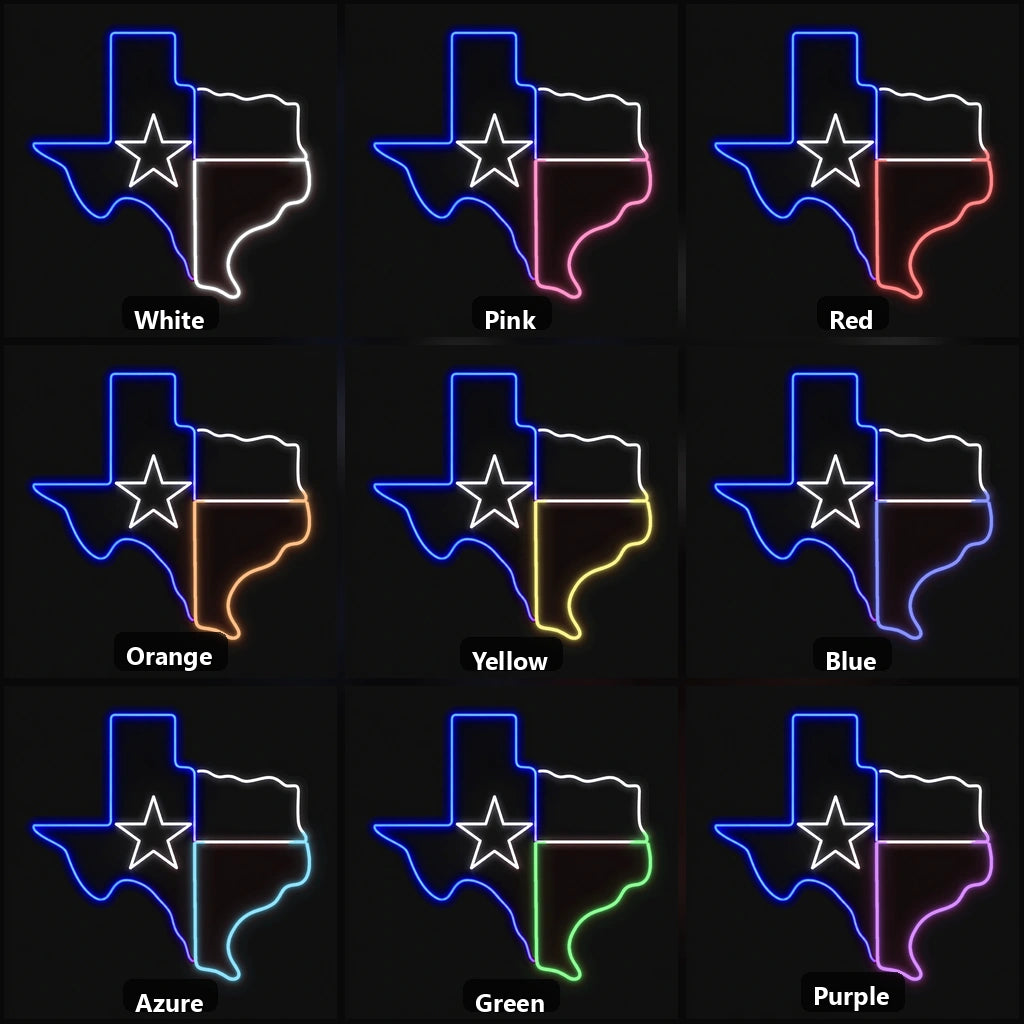Texas State Outline Vintage LED Neon Sign Wall Neon Signs - Shineneon