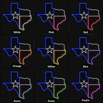 Texas State Outline Vintage LED Neon Sign Wall Neon Signs - Shineneon