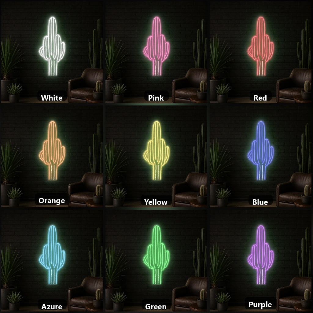 Tall Saguaro Cactus Vintage LED Neon Sign Home Neon Signs - Shineneon