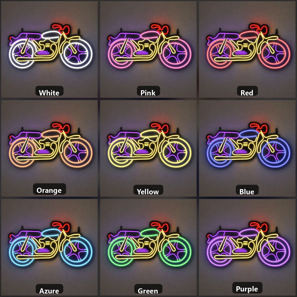 Saddlebag Cruiser Motorcycle Vintage LED Neon Sign Home Neon Signs - Shineneon