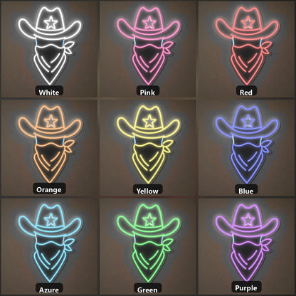 Outlaw Cowboy Hat Vintage LED Neon Sign Wall Neon Signs - Shineneon