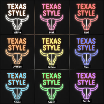 Texas Style Bull Skull Vintage LED Neon Sign Wall Neon Signs - Shineneon